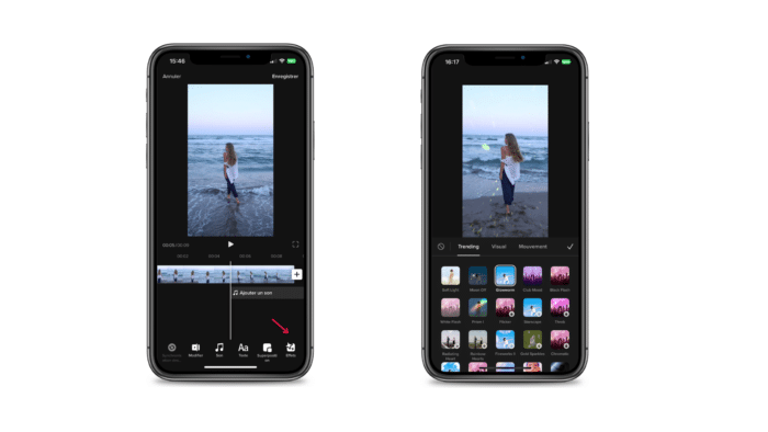 Montage video tiktok les effets